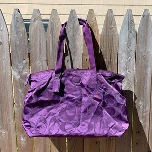 BRAND NEW PURPLE COACH TOTE OR TRAVEL BAG!
